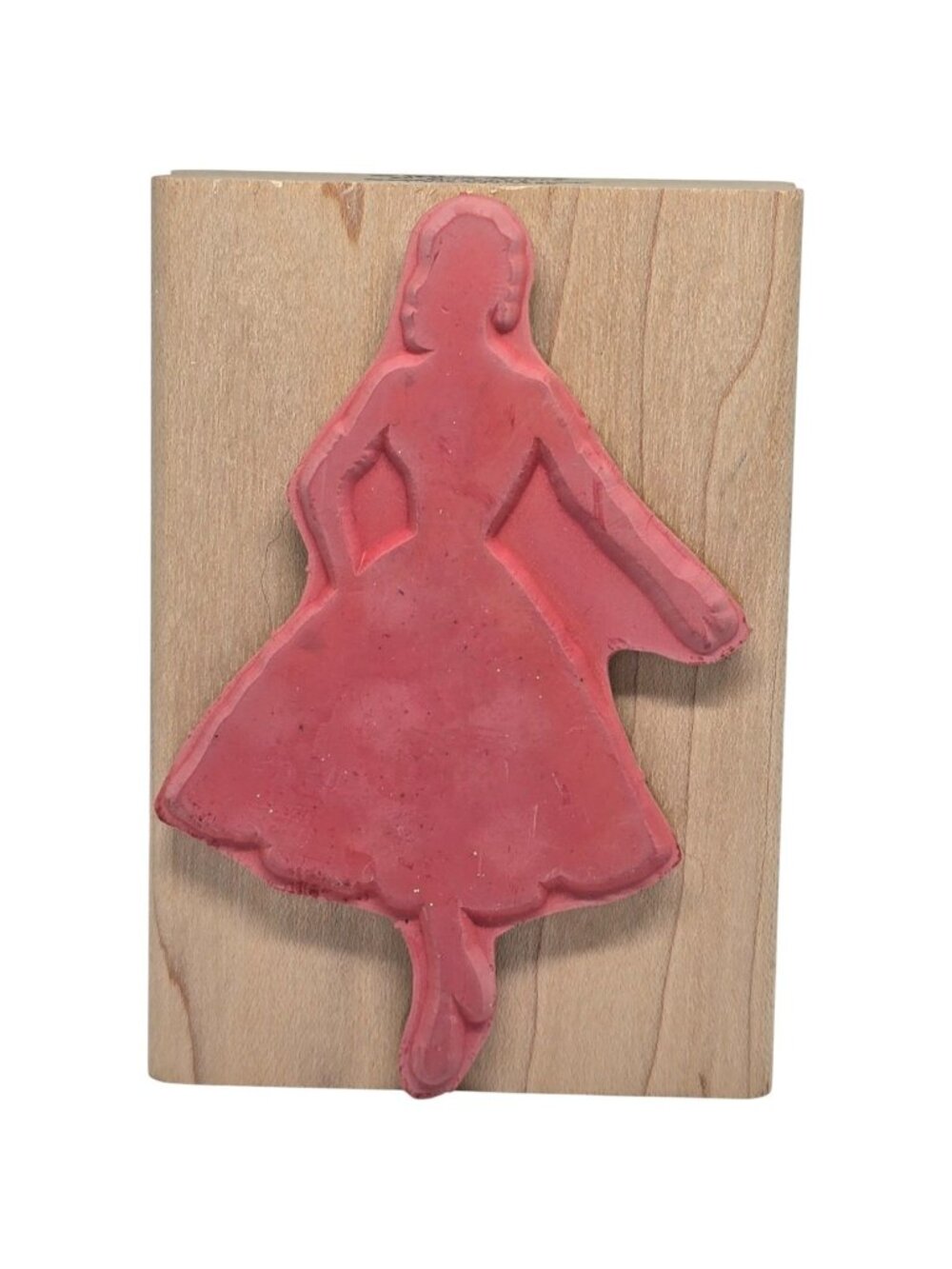 Dancing Lady Rubber Stamp By Suzanne Carillo Wooden Block Craft Tool For Cards &